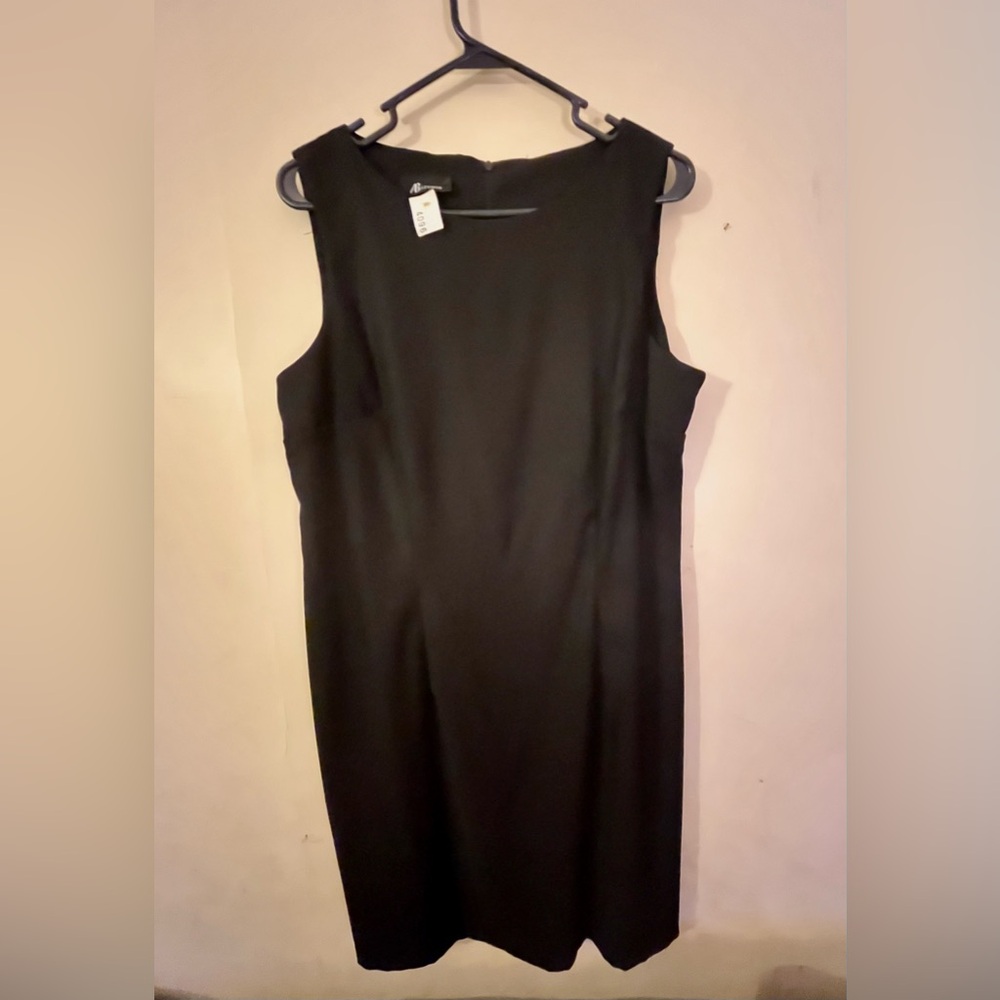 AB Studio Classic Black Midi Dress